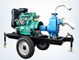 Aspiration simple de remorque de refroidissement à l'air de moteur diesel à incendie de l'eau auto-amorçante horizontale mobile de pompe