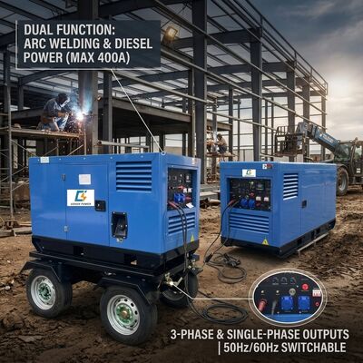 Dényo similaire 400A 600A 480Amps Arc MMA MIG DC soudeur Diesel générateur de soudage auto-démarrage