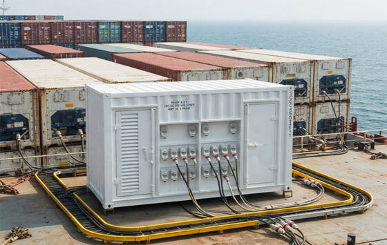 Paquet d'alimentation du pont de la marine lourd 460V Reefer Plug Sockets générateur diesel Thermo king Genset pour la logistique de la chaîne froide du conteneur Reefer